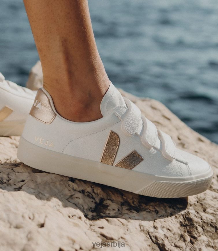 рецифе кожа без хрома бела платина Veja R848XF246 Жене ципеле