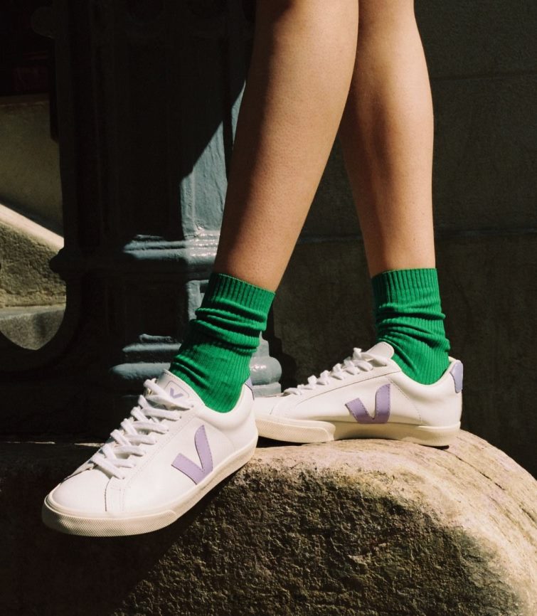 есплар кожа бела лаванда Veja R848XF243 Жене ципеле