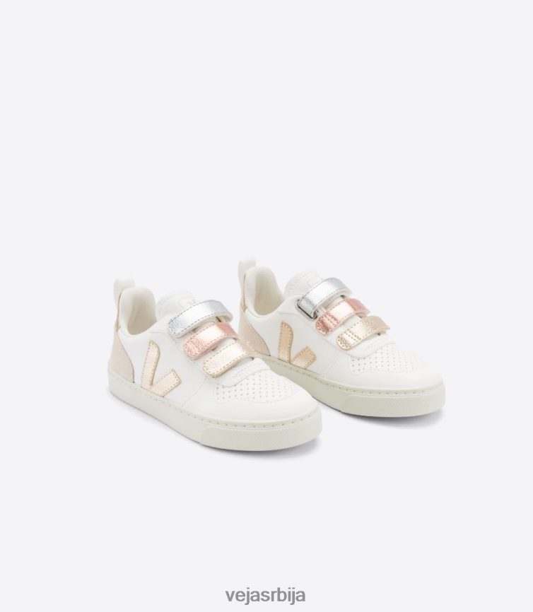 в-10 безхромирана кожа мултицо бела сјајна Veja R848XF355 клинци ципеле