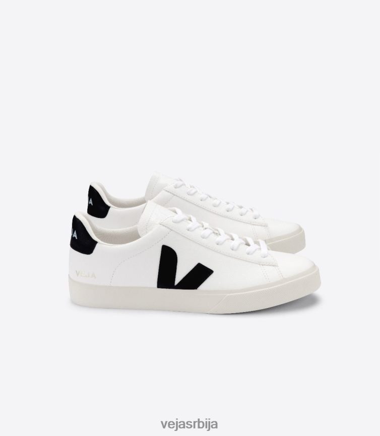 цампо кожа без хрома бела црна Veja R848XF6 мушкарци ципеле