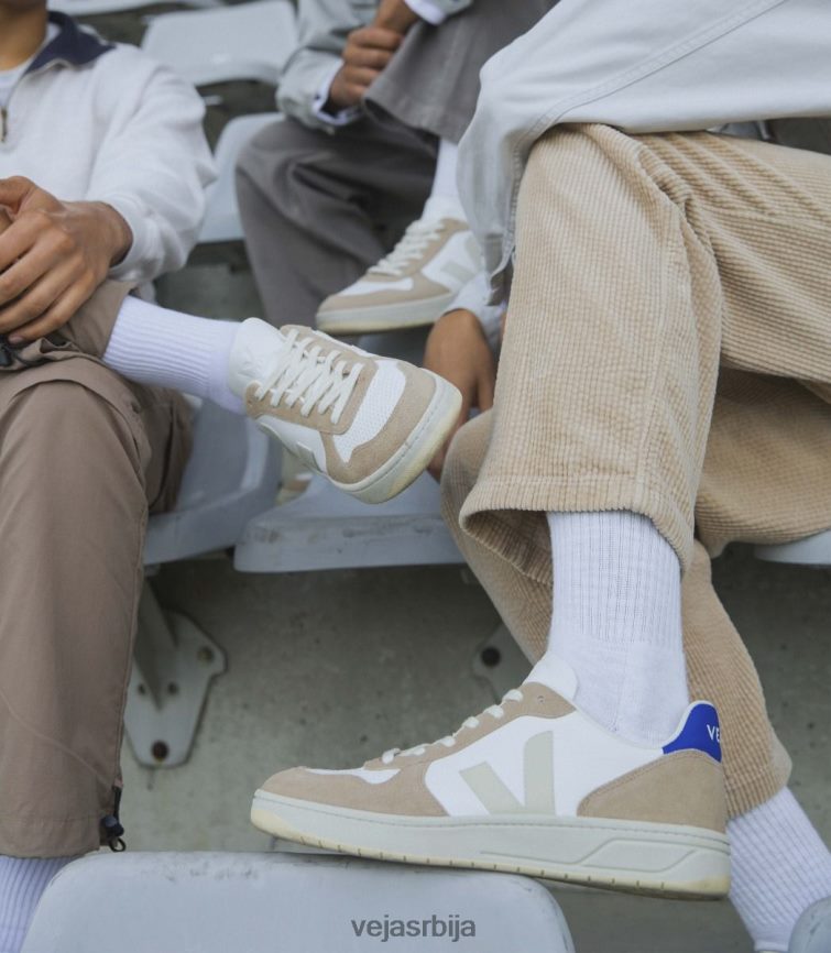в-10 безхромирана кожа бела сахара парос Veja R848XF68 мушкарци ципеле